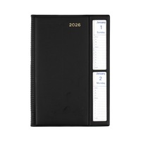 Belmont Calendar Year 2026 Diary/Planner, 2 Days to a Page - Windowfaced, A5 Hard Cover