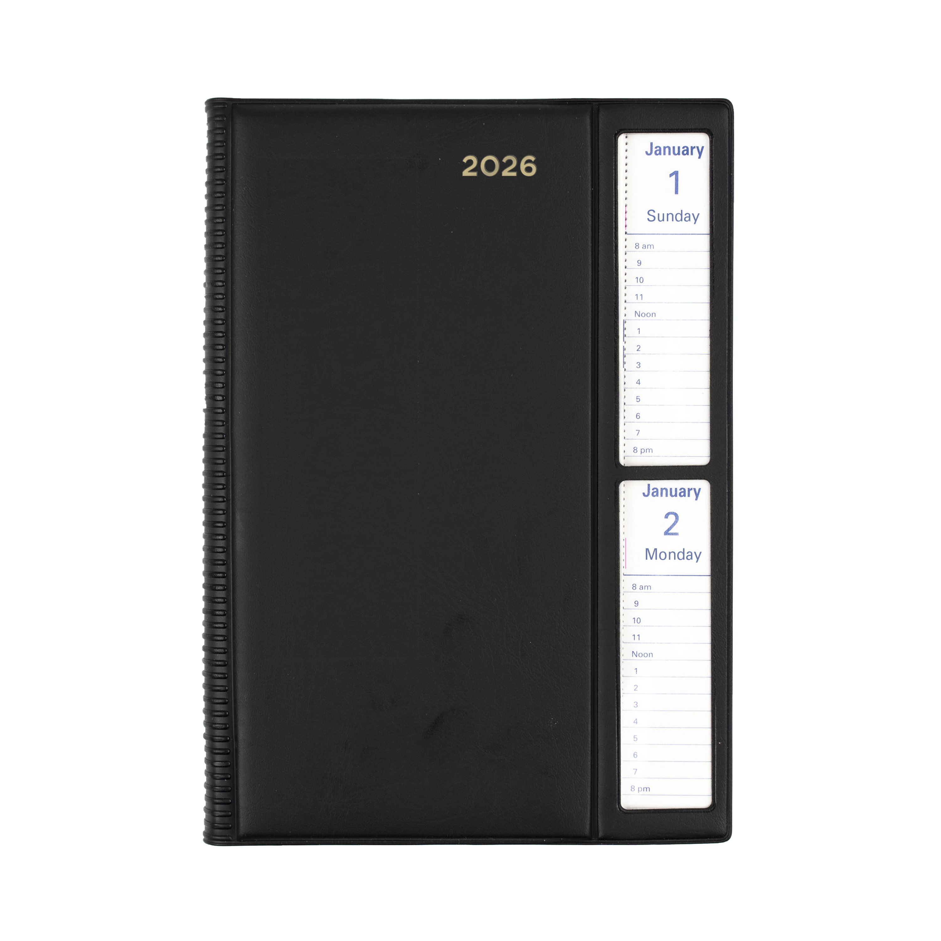 Belmont Calendar Year 2026 Diary/Planner, 2 Days to a Page - Windowfaced, A5 Hard Cover