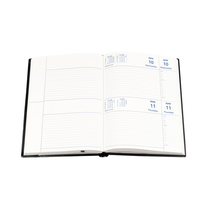 Belmont Calendar Year 2026 Diary/Planner, 2 Days to a Page - Windowfaced, A5 Hard Cover