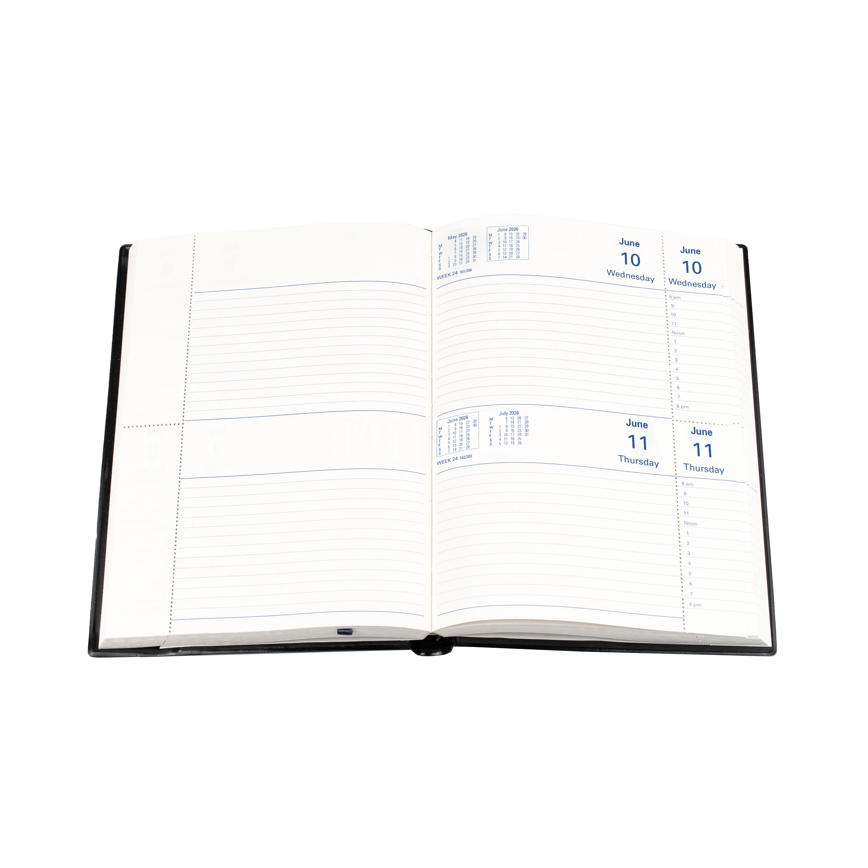 Belmont Calendar Year 2026 Diary/Planner, 2 Days to a Page - Windowfaced, A5 Hard Cover