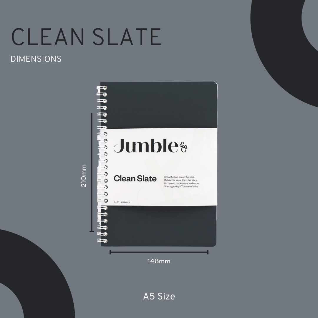 Convo Wiro Bound Ruled Notebook - Clean Slate Black