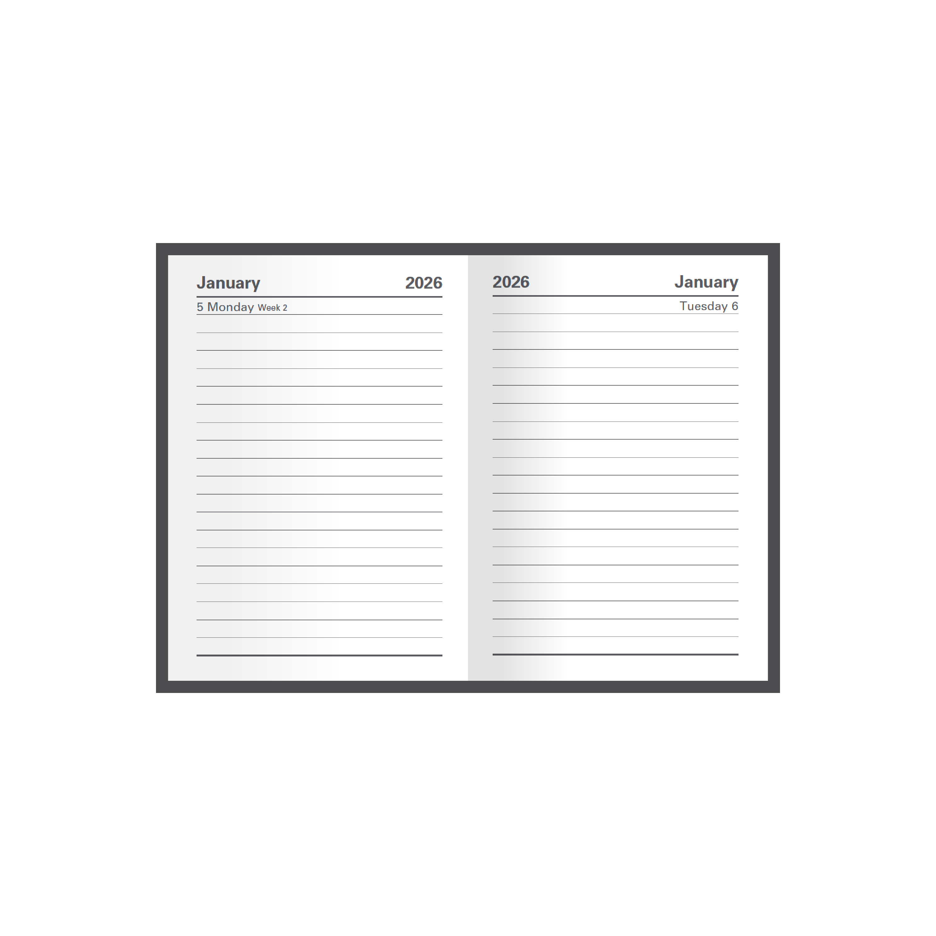 Kyoto Calendar Year 2026 Diary/Planner, Day to Page, A7 Hard Cover