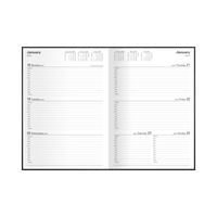 2027 Calendar Year Diary/Planner - 12 Month A4 Week to View - Hard Cover - Collins Kyoto Range