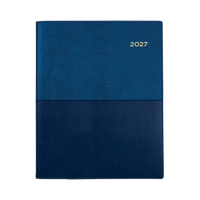 2027 Calendar Year Diary/Planner - 12 Month Quarto Week to View - Soft PU Cover - Collins Vanessa Range