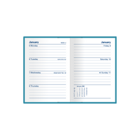 Belmont Calendar Year 2026 Diary/Planner, Week to View, A7 Hard Cover
