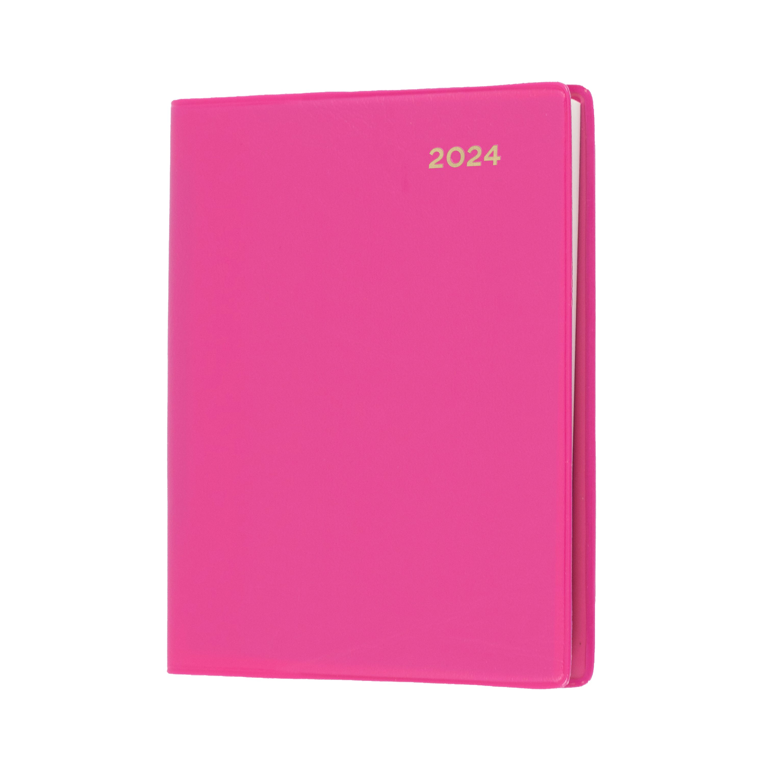 Belmont Colours 2024 Diary - Week to View with pencil, Size A7 Pink / A7 (105 x 74mm)