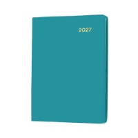2027 Calendar Year Diary/Planner - 12 Month A7 Week to View w Pencil - PVC Cover - Collins Belmont Range