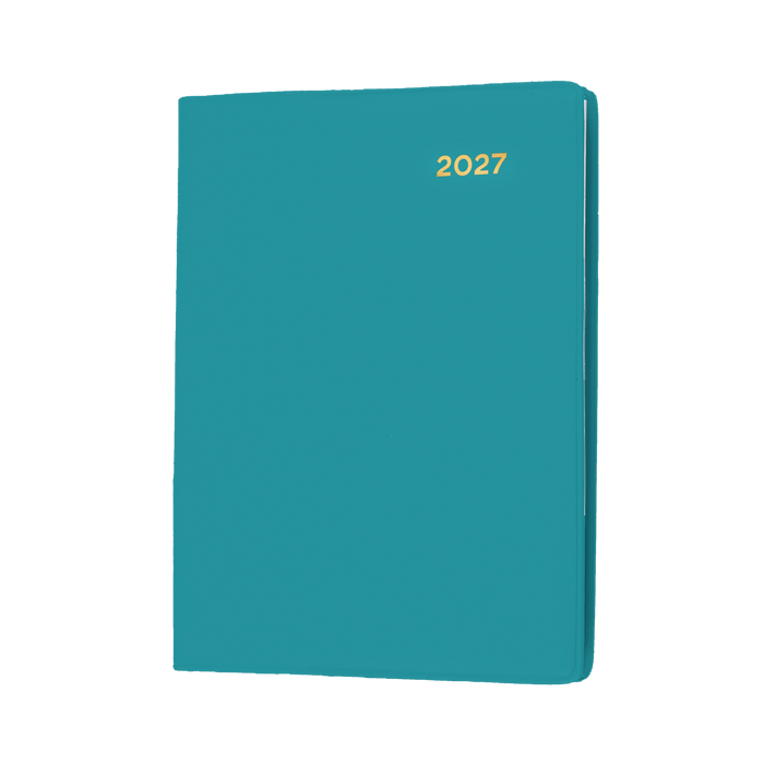 2027 Calendar Year Diary/Planner - 12 Month A7 Week to View w Pencil - PVC Cover - Collins Belmont Range