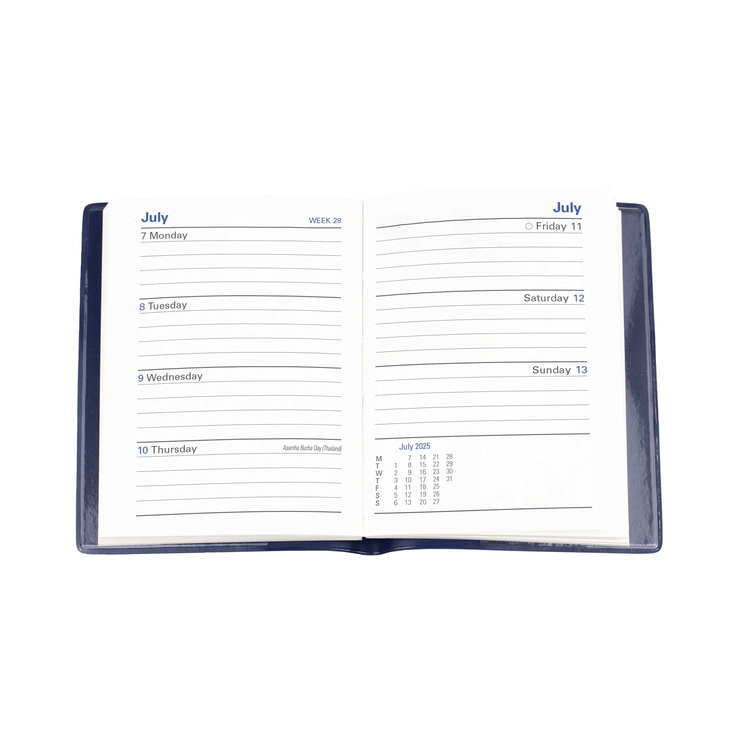Belmont -A7 - Week-to-View - 2025 Calendar Year Diary/Planner with pencil
