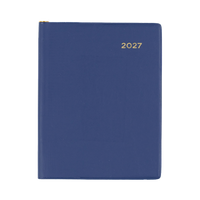 2027 Calendar Year Diary/Planner - 12 Month A7 Week to View w Pencil - PVC Cover - Collins Belmont Range