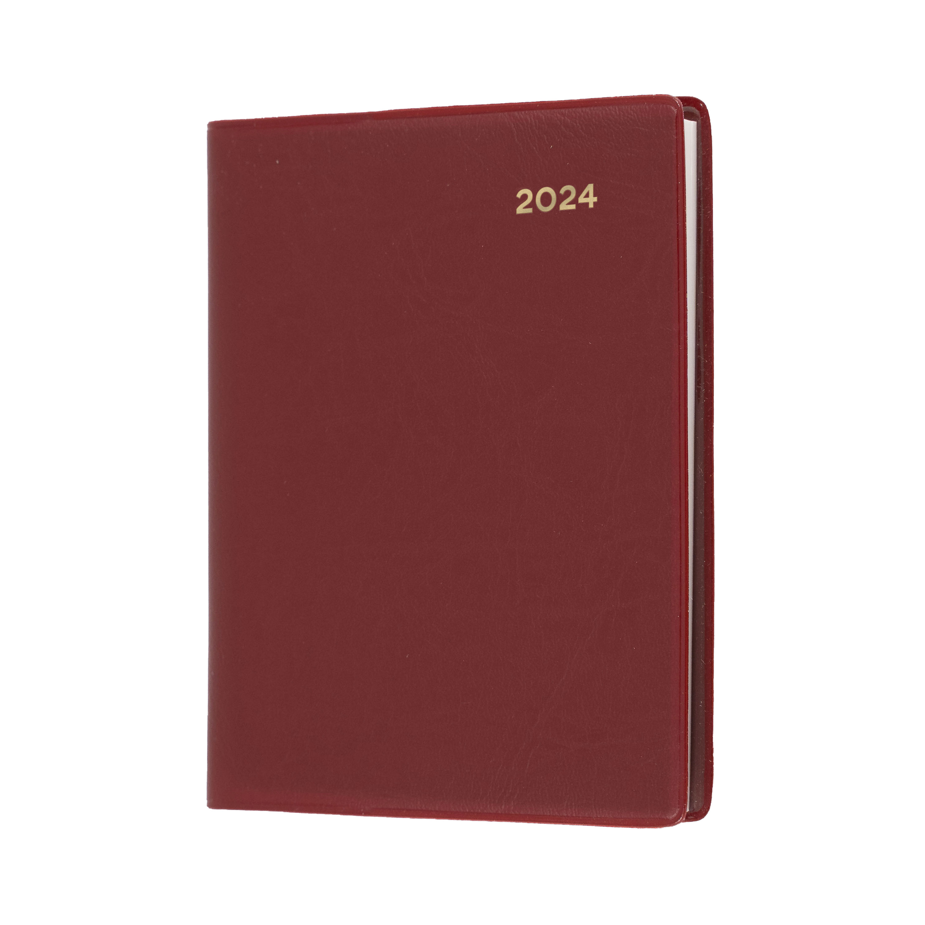 Belmont Pocket 2024 Diary - Week to View with Pencil, Size A7 Burgundy / A7 (105 x 74mm)