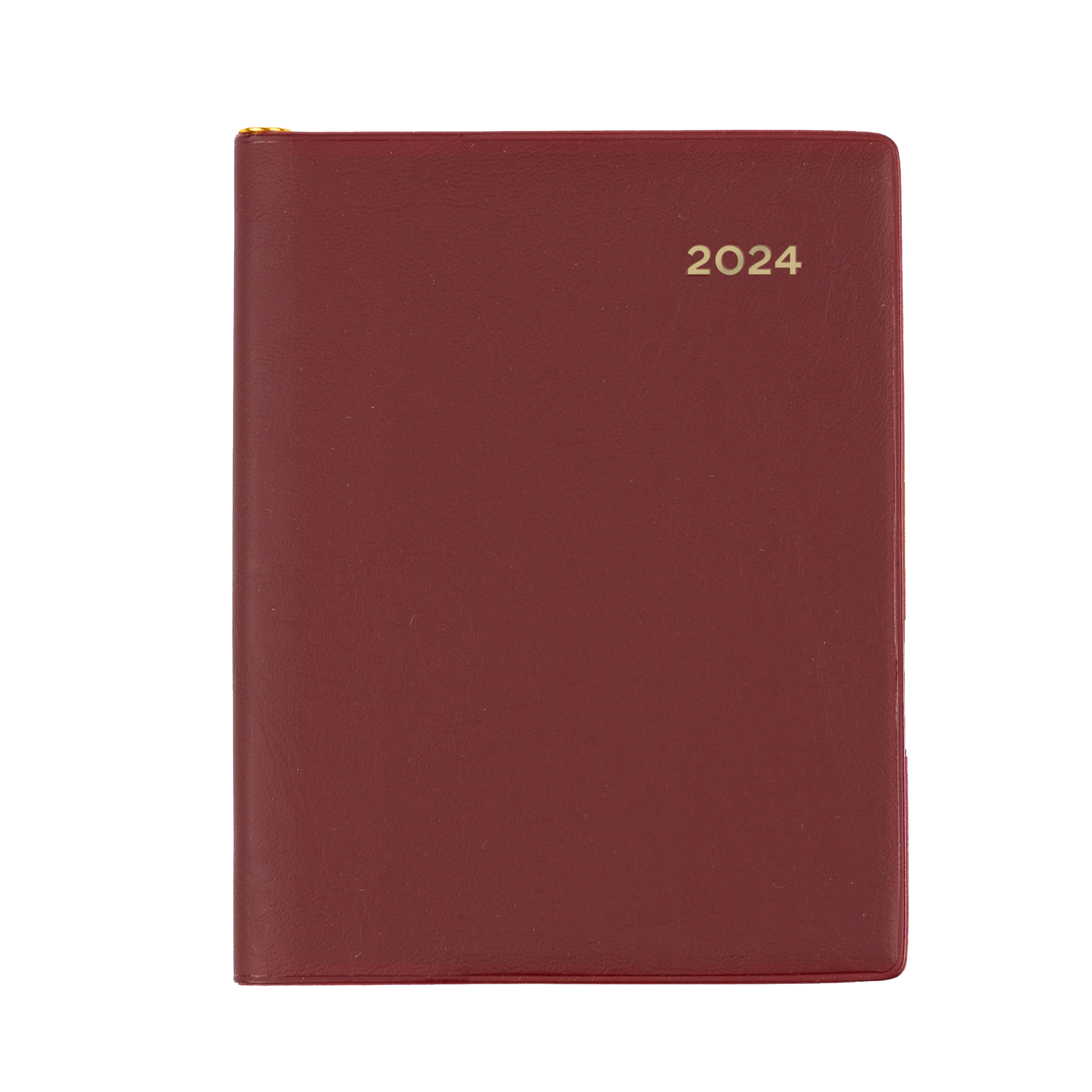 Belmont Pocket 2024 Diary - Week to View with Pencil, Size A7 Burgundy / A7 (105 x 74mm)