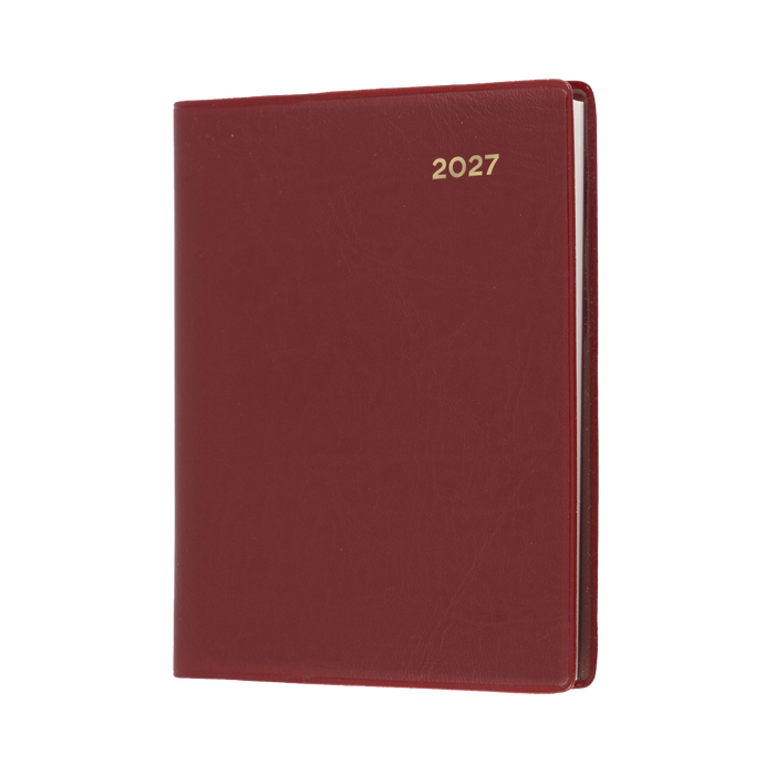 2027 Calendar Year Diary/Planner - 12 Month A7 Week to View w Pencil - PVC Cover - Collins Belmont Range