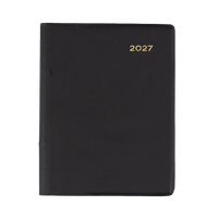 2027 Calendar Year Diary/Planner - 12 Month A7 Week to View w Pencil - PVC Cover - Collins Belmont Range