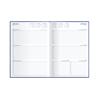 2027 Calendar Year Diary/Planner - 12 Month A4 Week to View - Hard Cover - Collins Kingsgrove Range