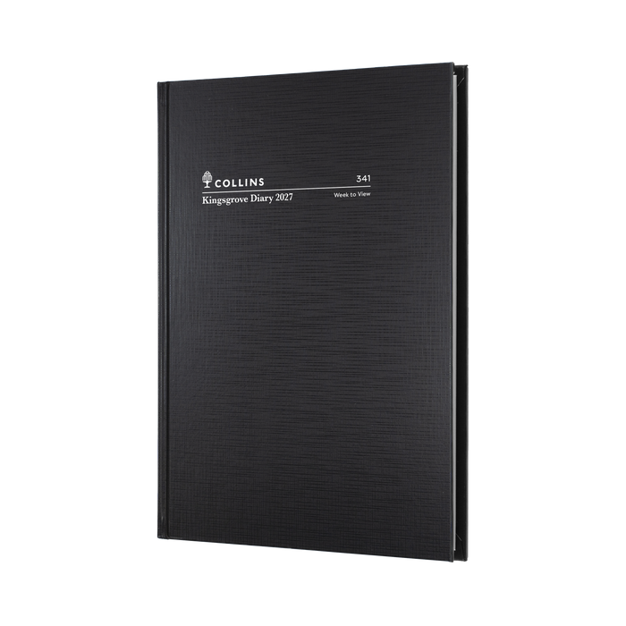 2027 Calendar Year Diary/Planner - 12 Month A4 Week to View - Hard Cover - Collins Kingsgrove Range