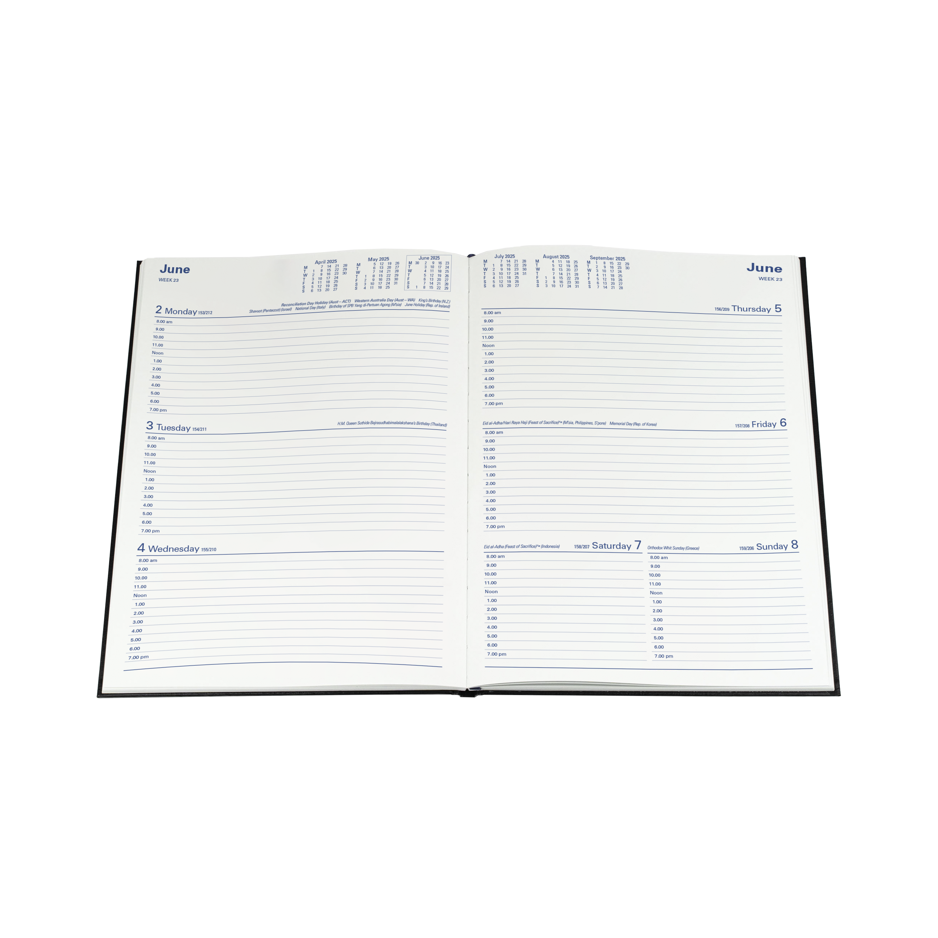 Sterling -A4 - Week-to-View - 2025 Calendar Year Diary/Planner
