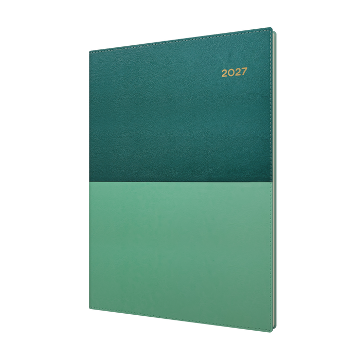 2027 Calendar Year Diary/Planner - 12 Month A4 Week to View - Soft PU Cover - Collins Vanessa Range