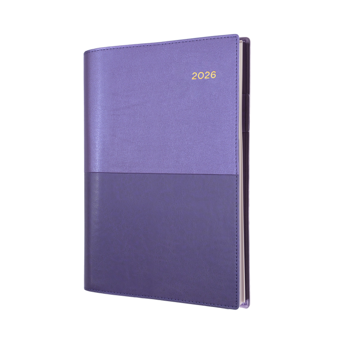 Vanessa Calendar Year 2026 Diary/Planner, Week to View, A4 PU Soft Cover