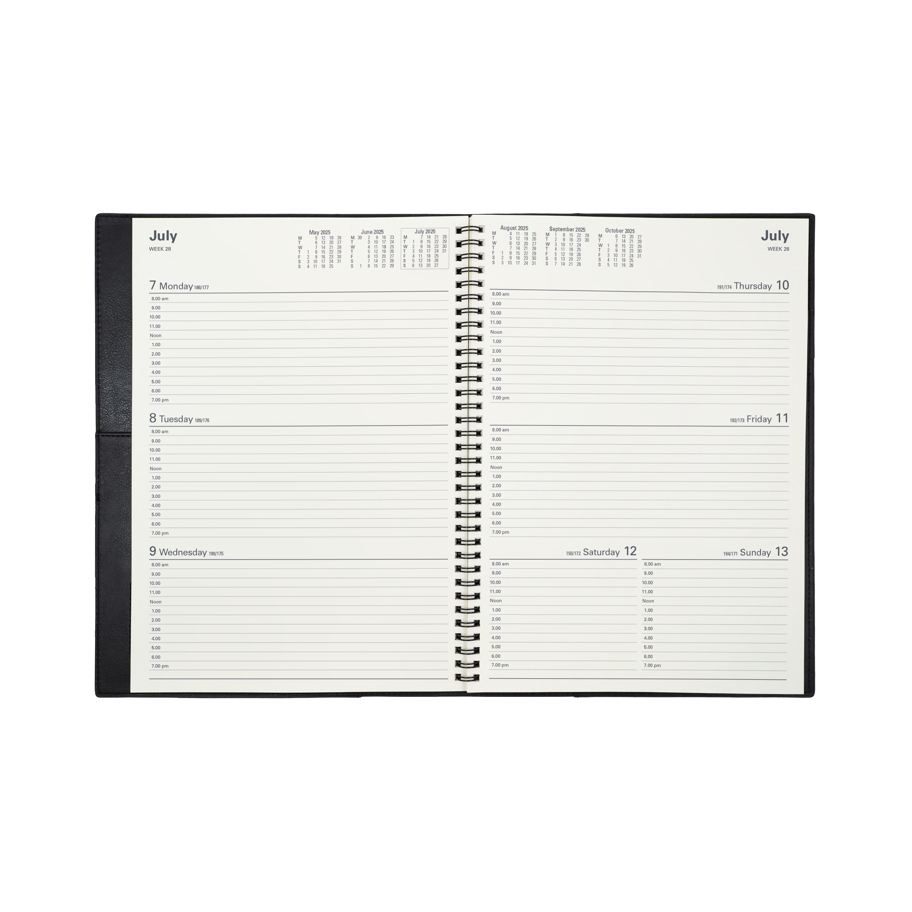 Vanessa -A4 - Week-to-View - 2025 Calendar Year Diary/Planner