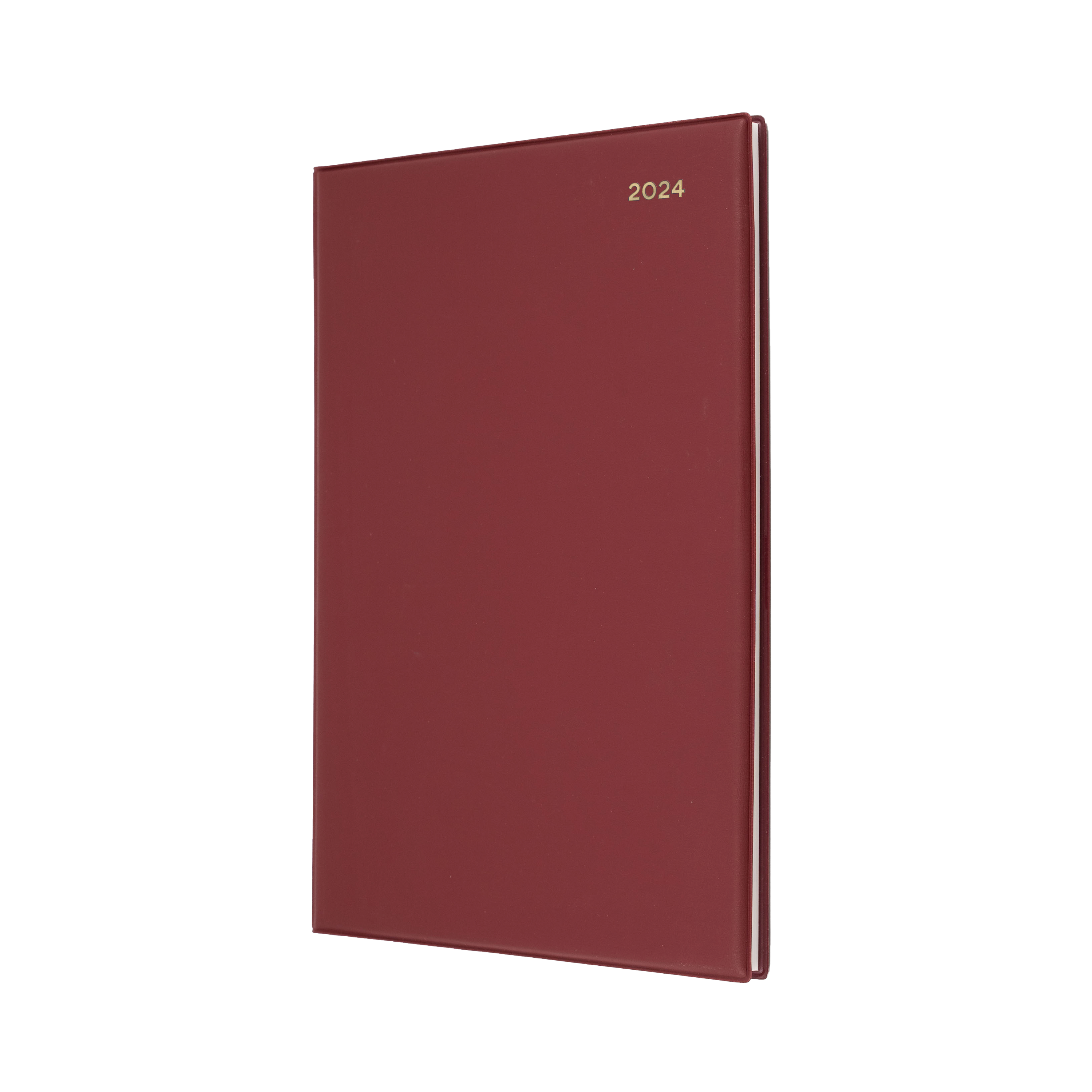 Belmont Desk 2024 Diary - Week to View, Size A4 Burgundy / A4 (297 x 210mm)