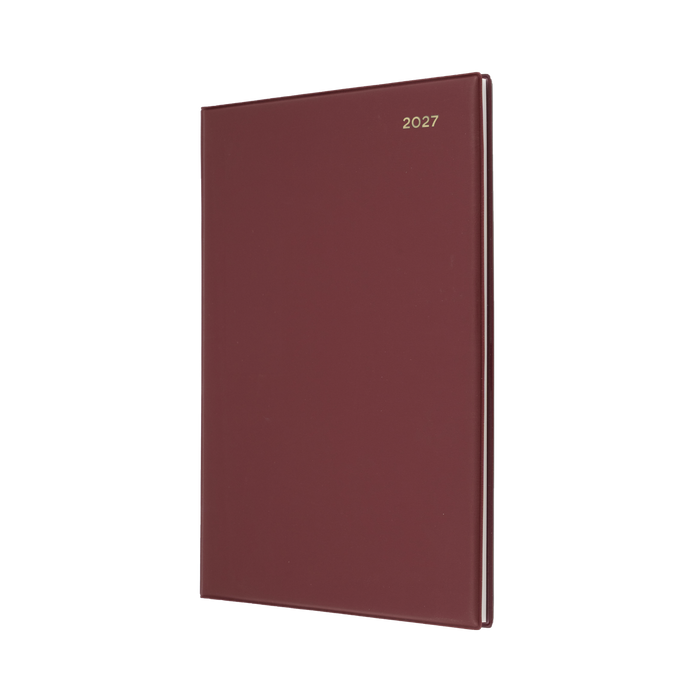 2027 Calendar Year Diary/Planner - 12 Month A4 Week to View - PVC Cover - Collins Belmont Range