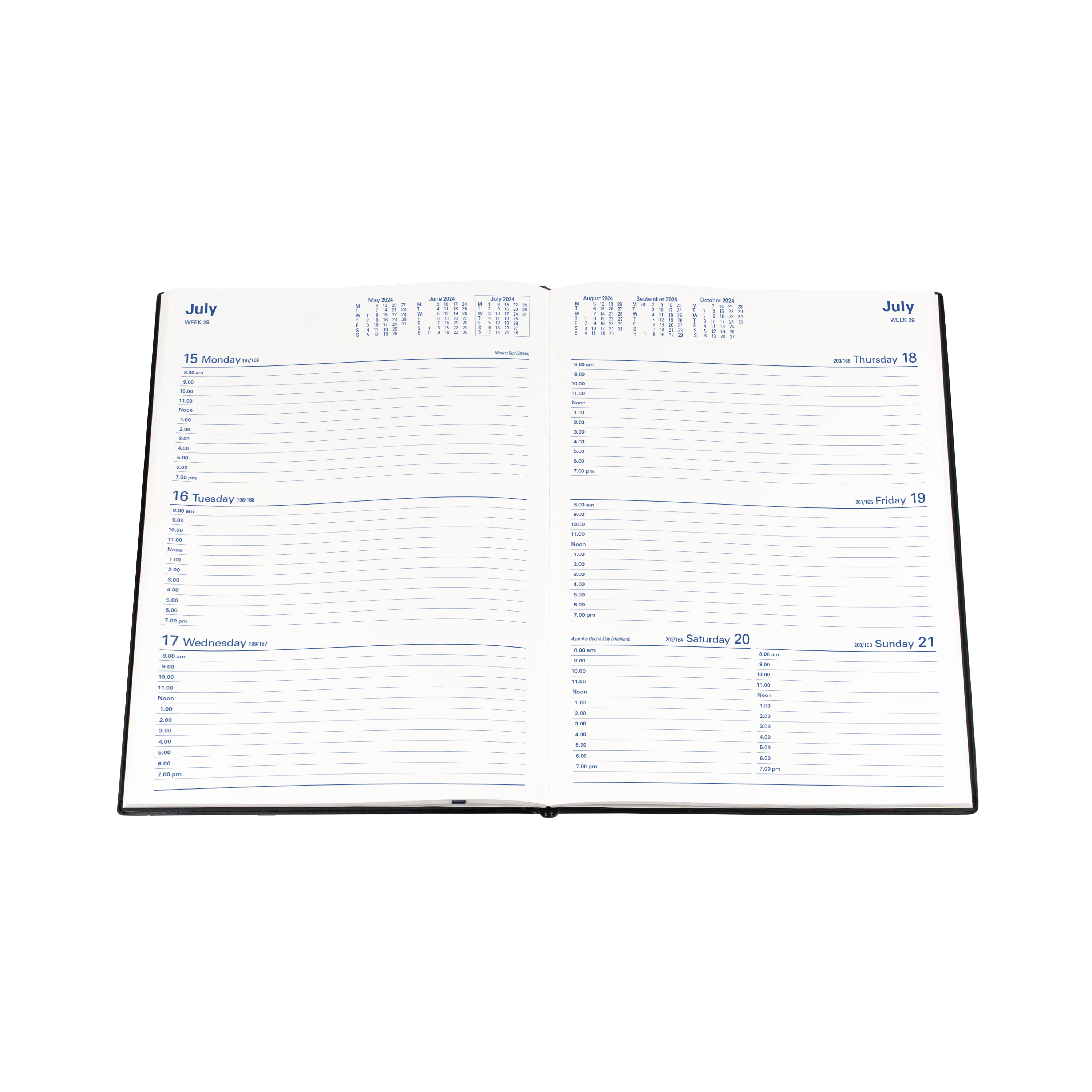 Belmont Desk 2024 Diary - Week to View, Size A4 Black / A4 (297 x 210mm)