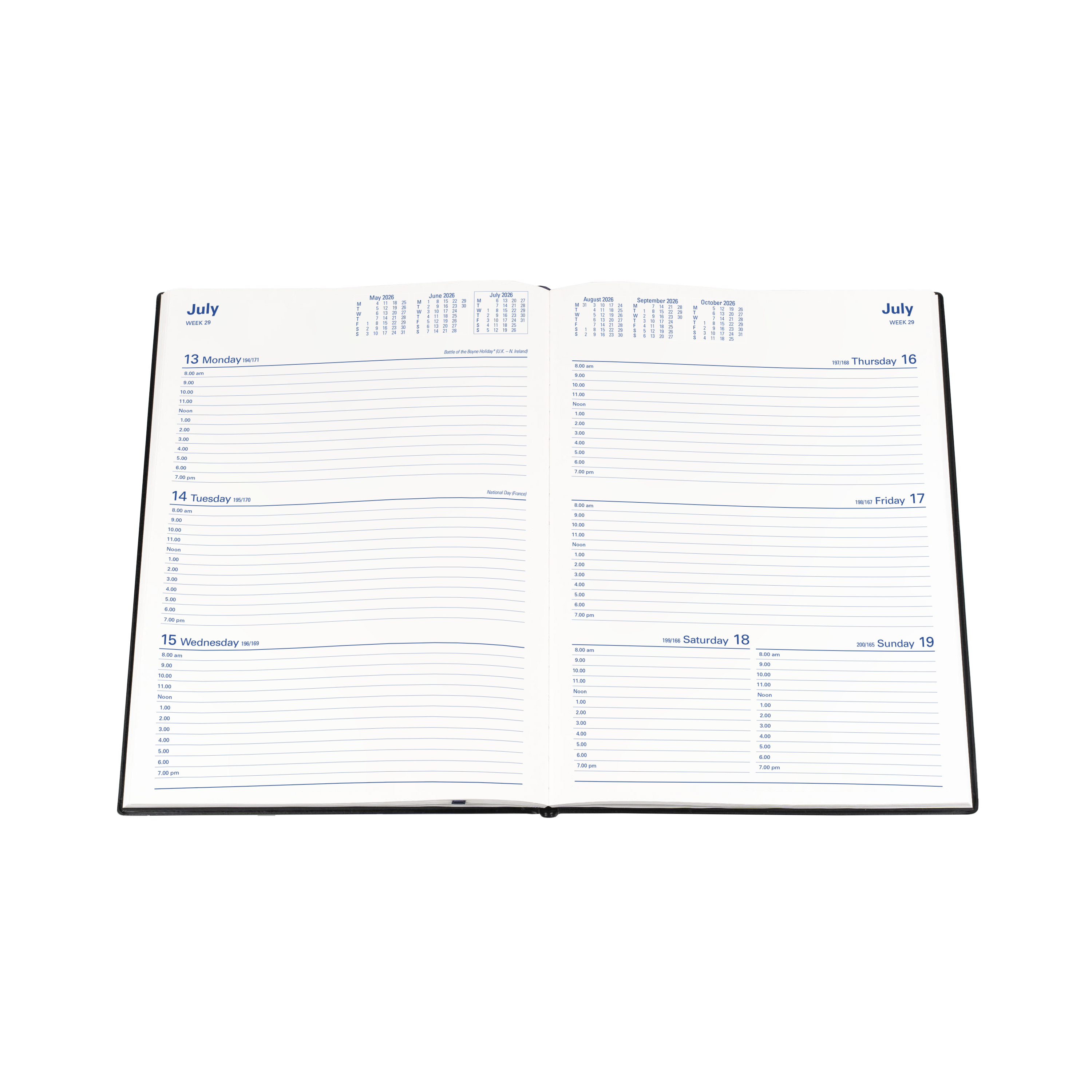 Belmont Calendar Year 2026 Diary/Planner, Week to View, A4 Hard Cover