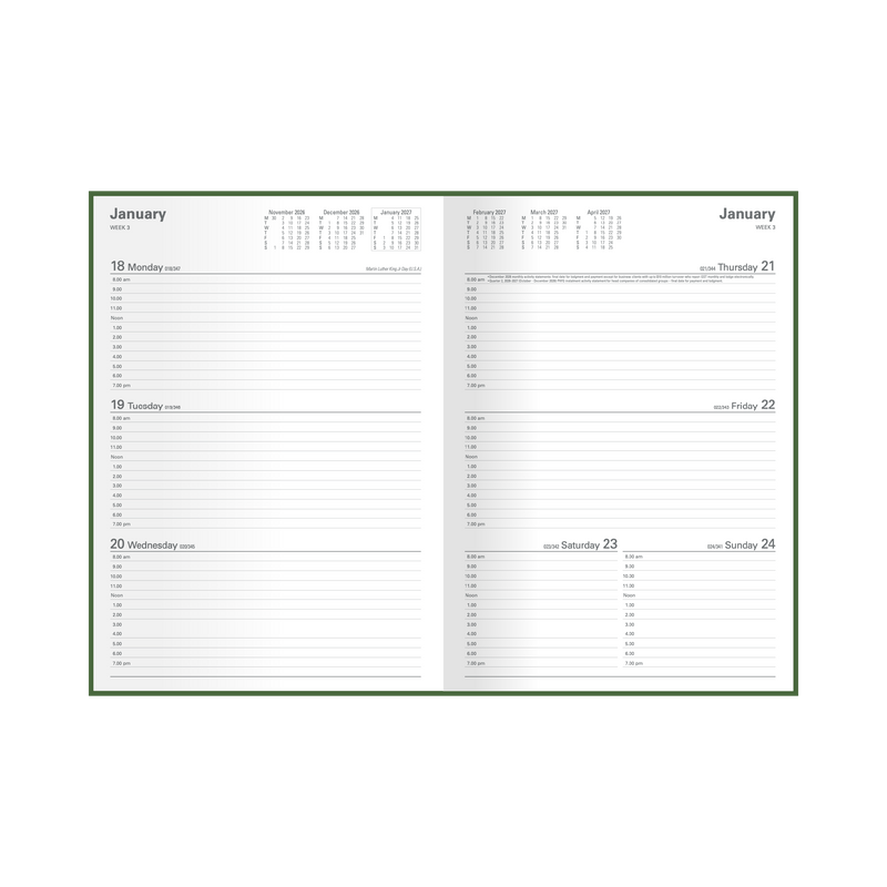 2026 - 2027 Financial Year Diary/Planner - 12 Month A4 Week to View Diary - Hard Cover - Collins M Series Range