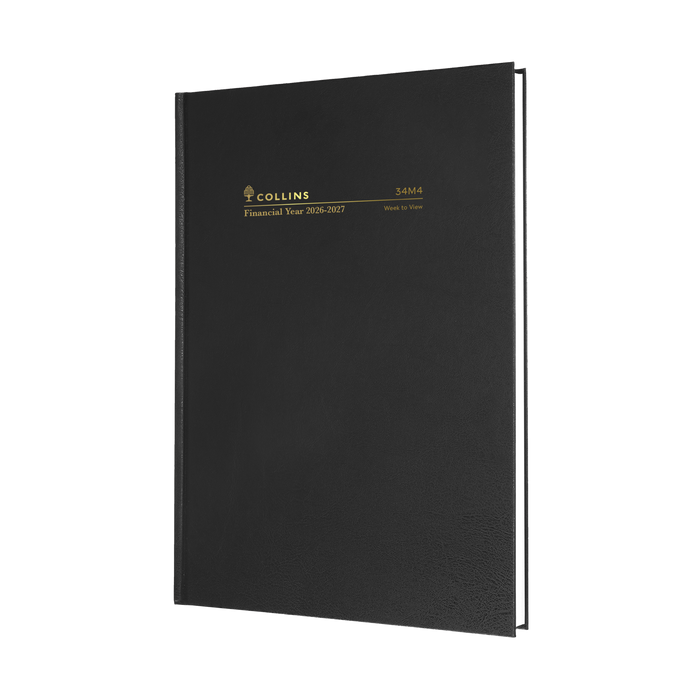 2026 - 2027 Financial Year Diary/Planner - 12 Month A4 Week to View Diary - Hard Cover - Collins M Series Range