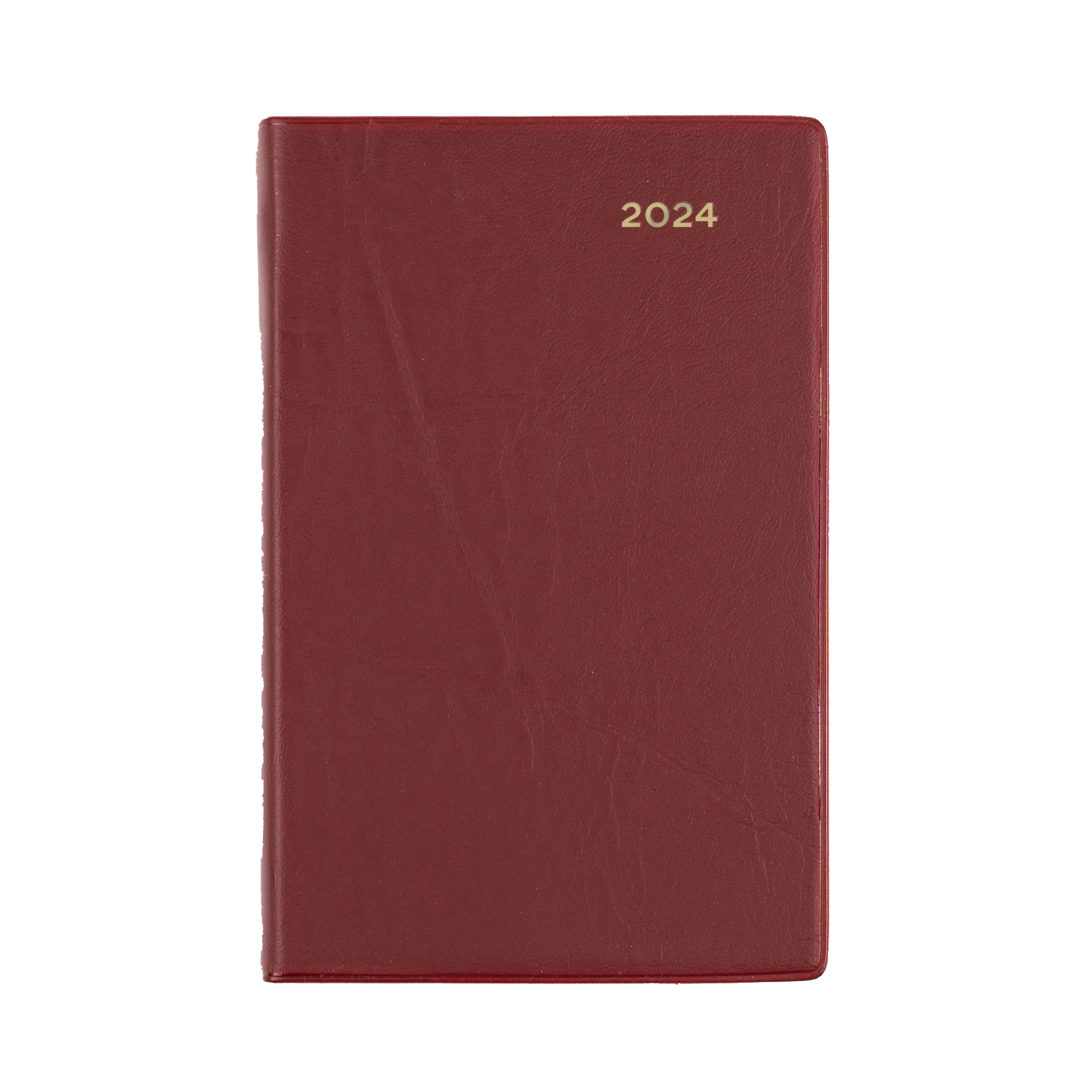 Belmont Pocket 2024 Diary - Week to View, Size B7R Burgundy / B7R (125 x 80mm)