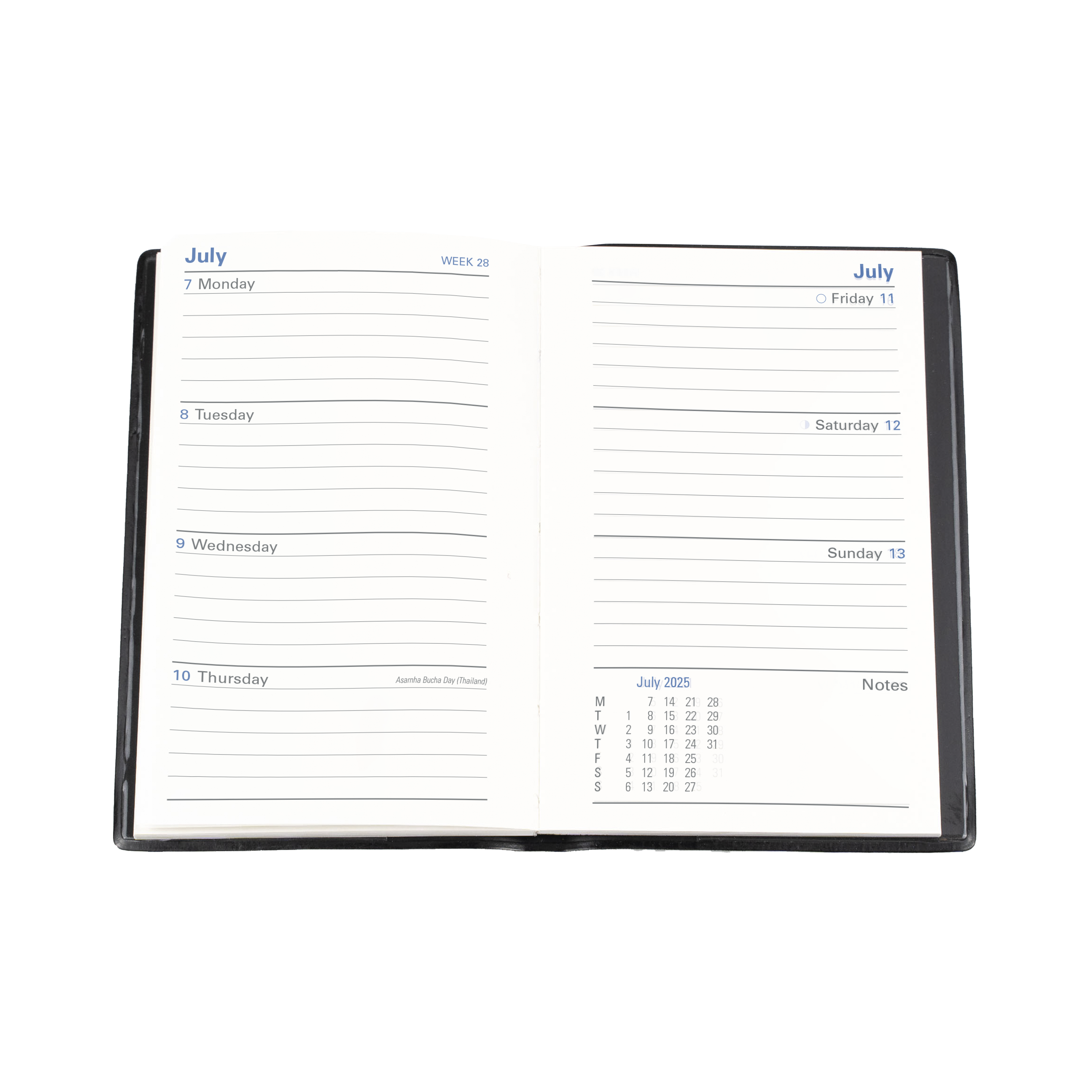 Belmont -B7R - Week-to-View - 2025 Calendar Year Diary/Planner