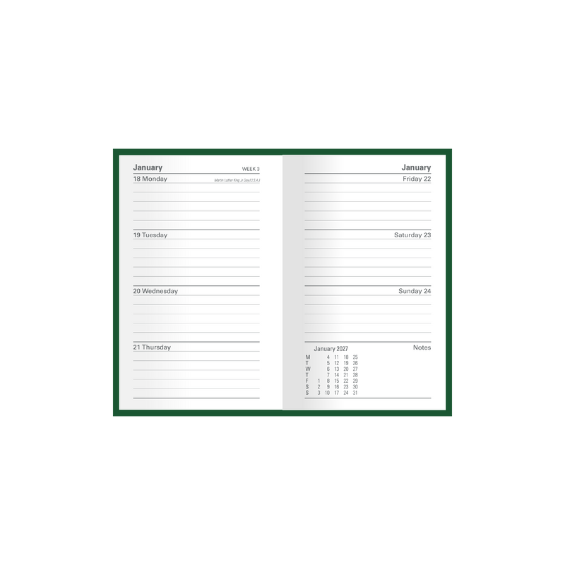 2026 - 2027 Financial Year Diary/Planner - 12 Month B7R Week to View Diary - Hard Cover - Collins M Series Range
