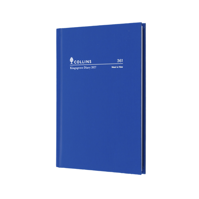 2027 Calendar Year Diary/Planner - 12 Month A6 Week to View - Hard Cover - Collins Kingsgrove Range