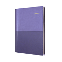 2027 Calendar Year Diary/Planner - 12 Month A6 Week to View - Soft PU Cover - Collins Vanessa Range