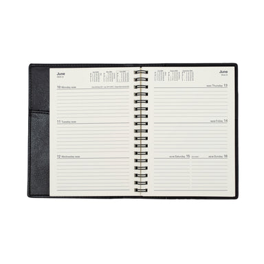 Vanessa 2024 Diary - Week to View, Size A6 Black / A6 (148 x 105mm)
