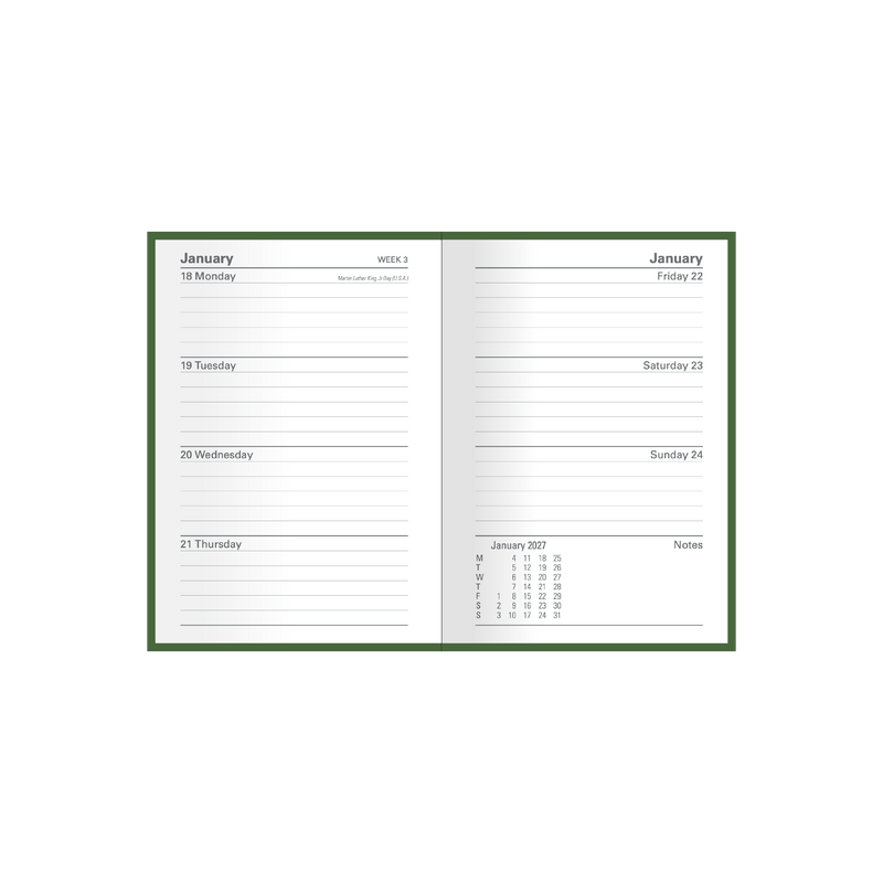 2026 - 2027 Financial Year Diary/Planner - 12 Month A6 Week to View Diary - Hard Cover - Collins M Series Range