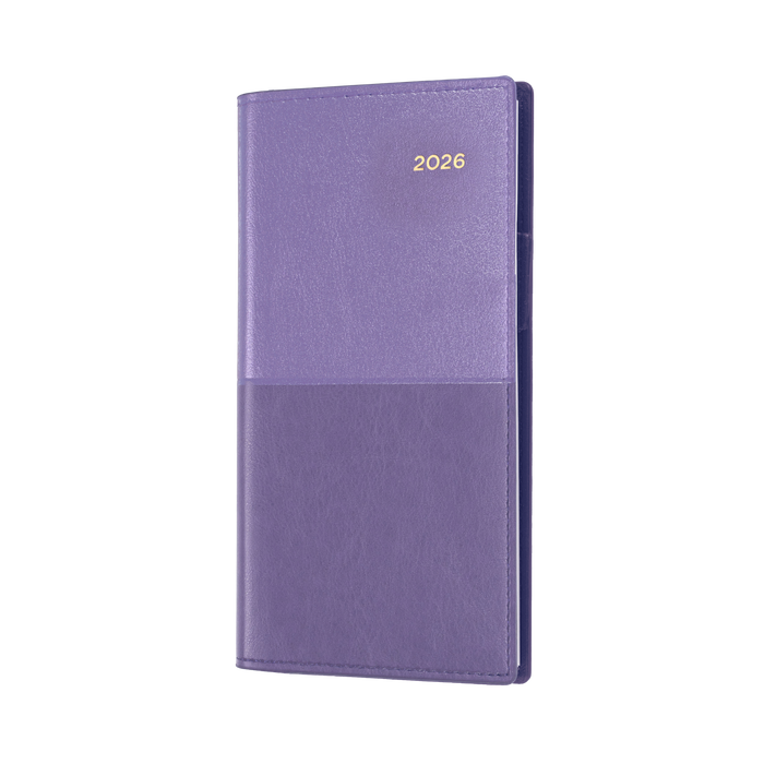 Vanessa Calendar Year 2026 Diary/Planner, Week to View (Landscape), B6/7 PU Soft Cover