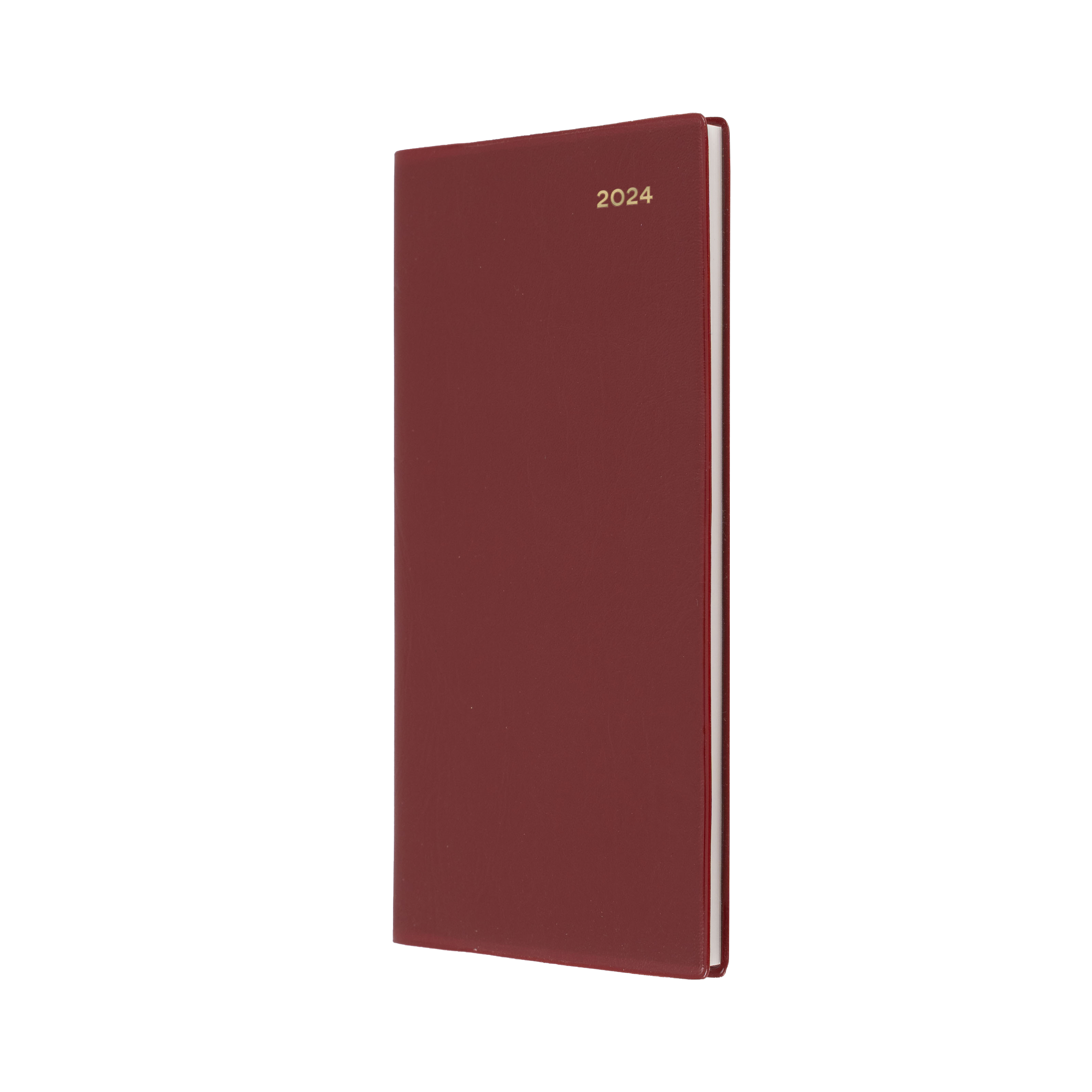 Belmont Pocket 2024 Diary - Week to View (Landscape), Size B6/7 Burgundy / B6/7 (176 x 88mm)