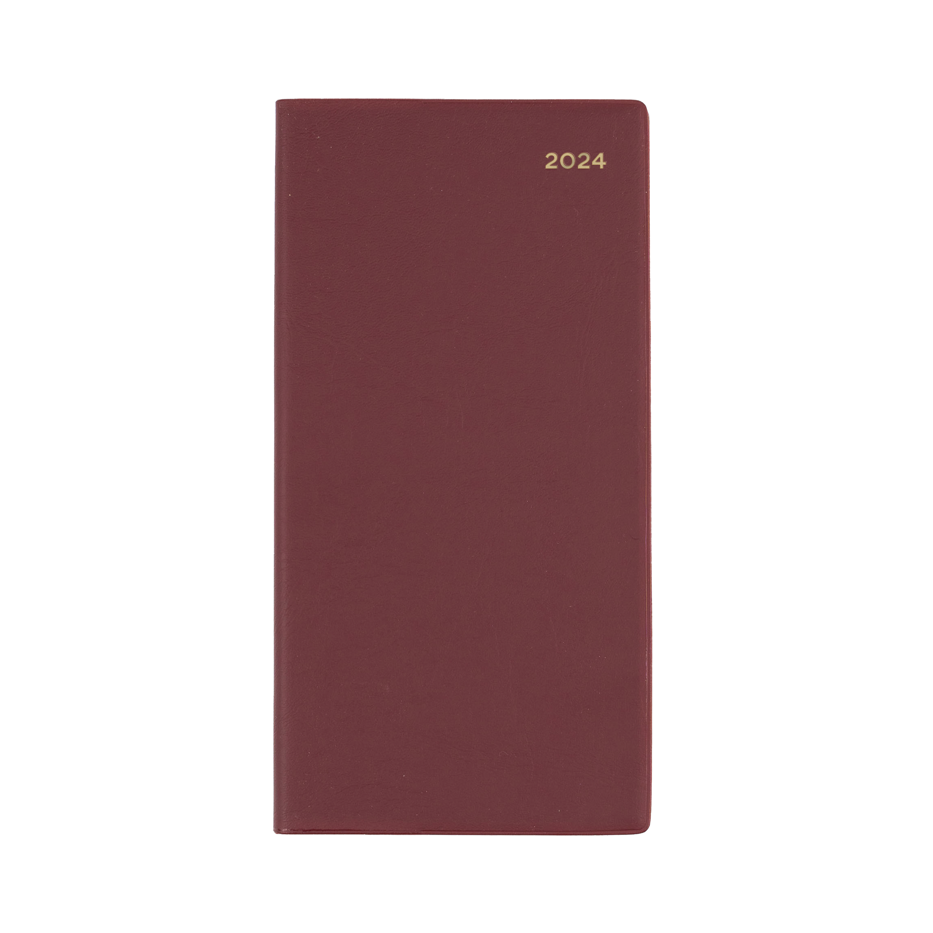 Belmont Pocket 2024 Diary - Week to View (Landscape), Size B6/7 Burgundy / B6/7 (176 x 88mm)