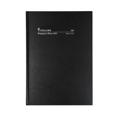 Kingsgrove 2024 Diary - Week to View, Size A5 Black / A5 (210 x 148mm)