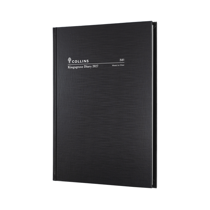 2027 Calendar Year Diary/Planner - 12 Month A5 Week to View - Hard Cover - Collins Kingsgrove Range