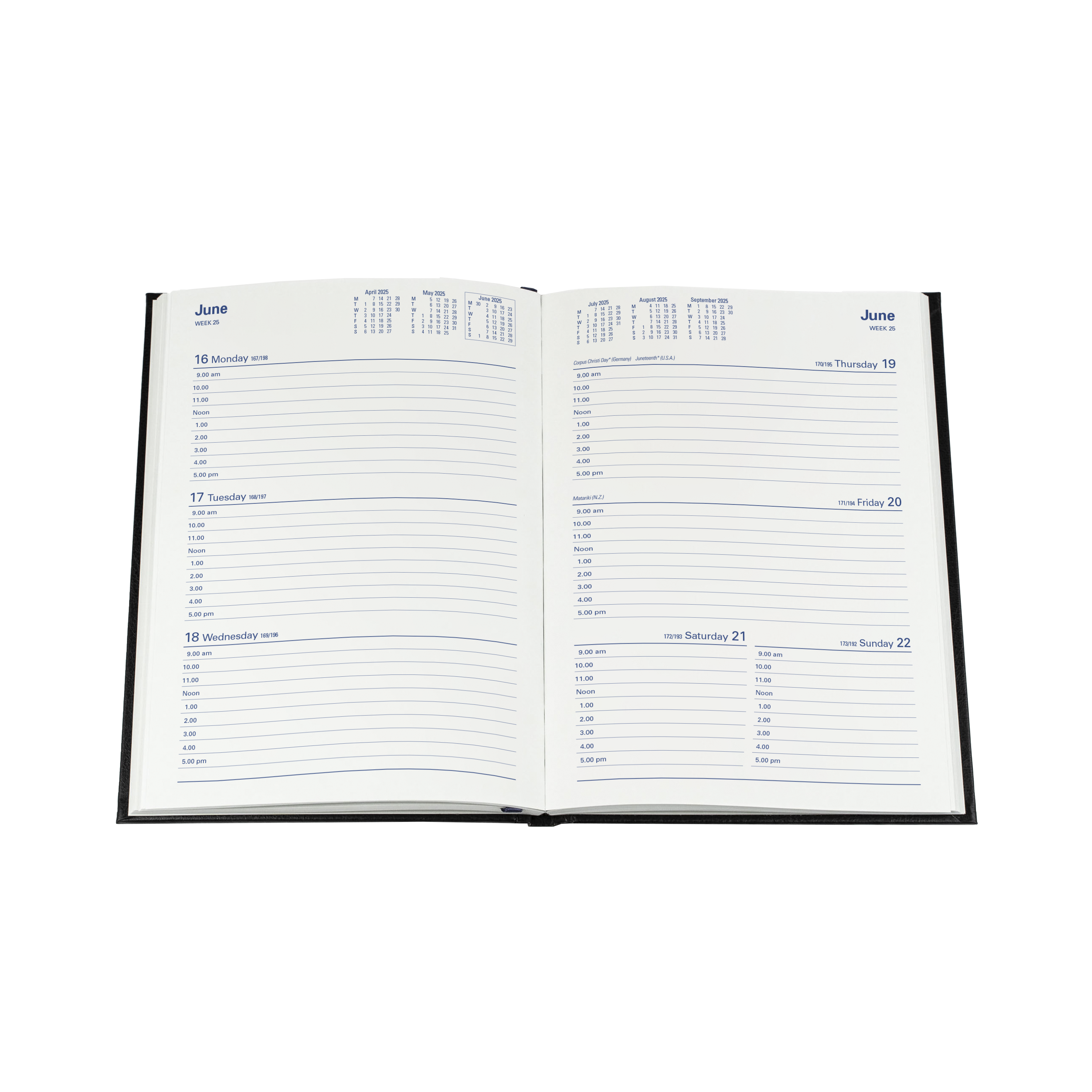 Sterling -A5 - Week-to-View - 2025 Calendar Year Diary/Planner