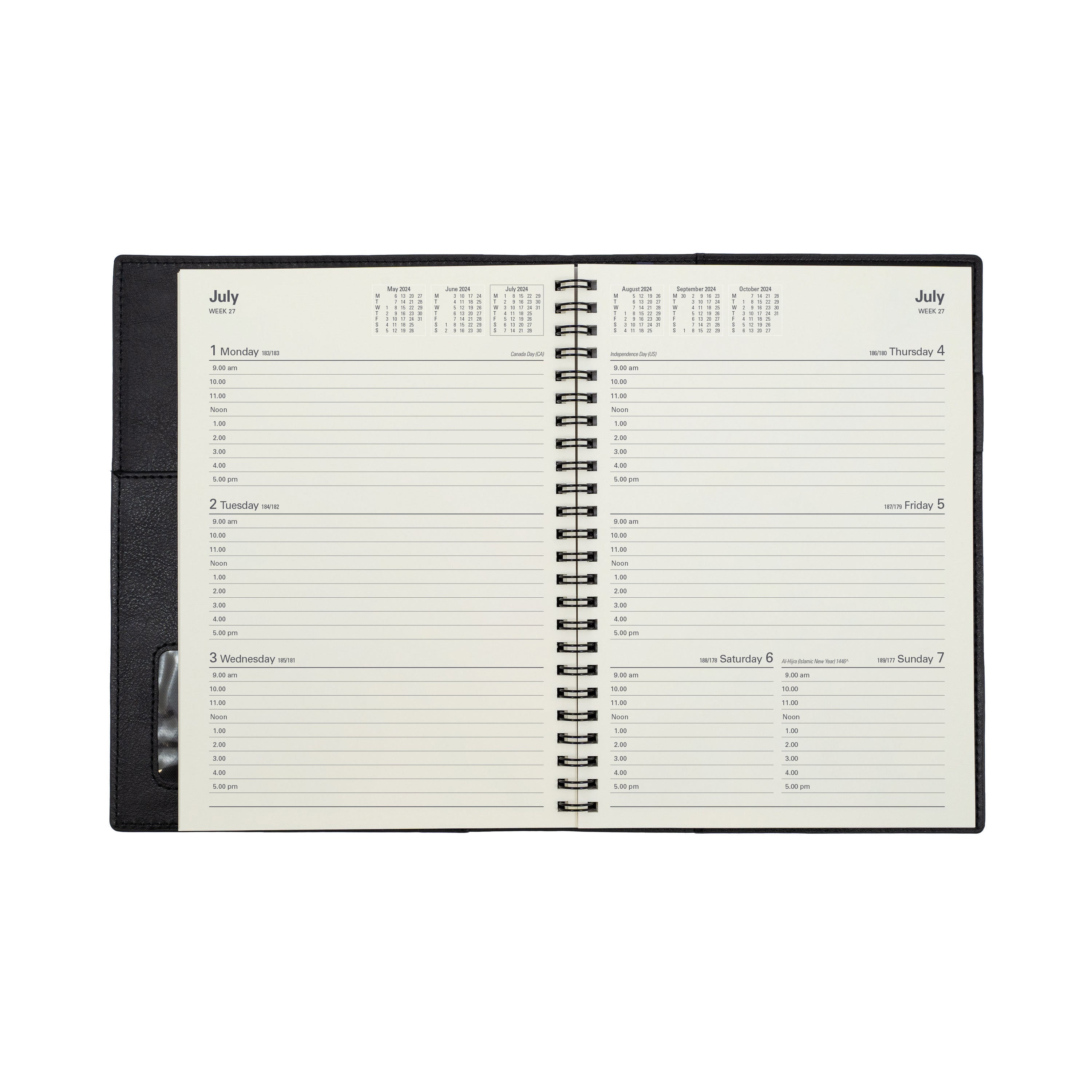 Collins Vanessa 2024 Diary - Week to View (9am - 5pm, hourly)