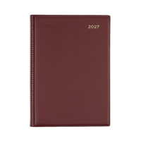 2027 Calendar Year Diary/Planner - 12 Month A5 Week to View - PVC Cover - Collins Belmont Range