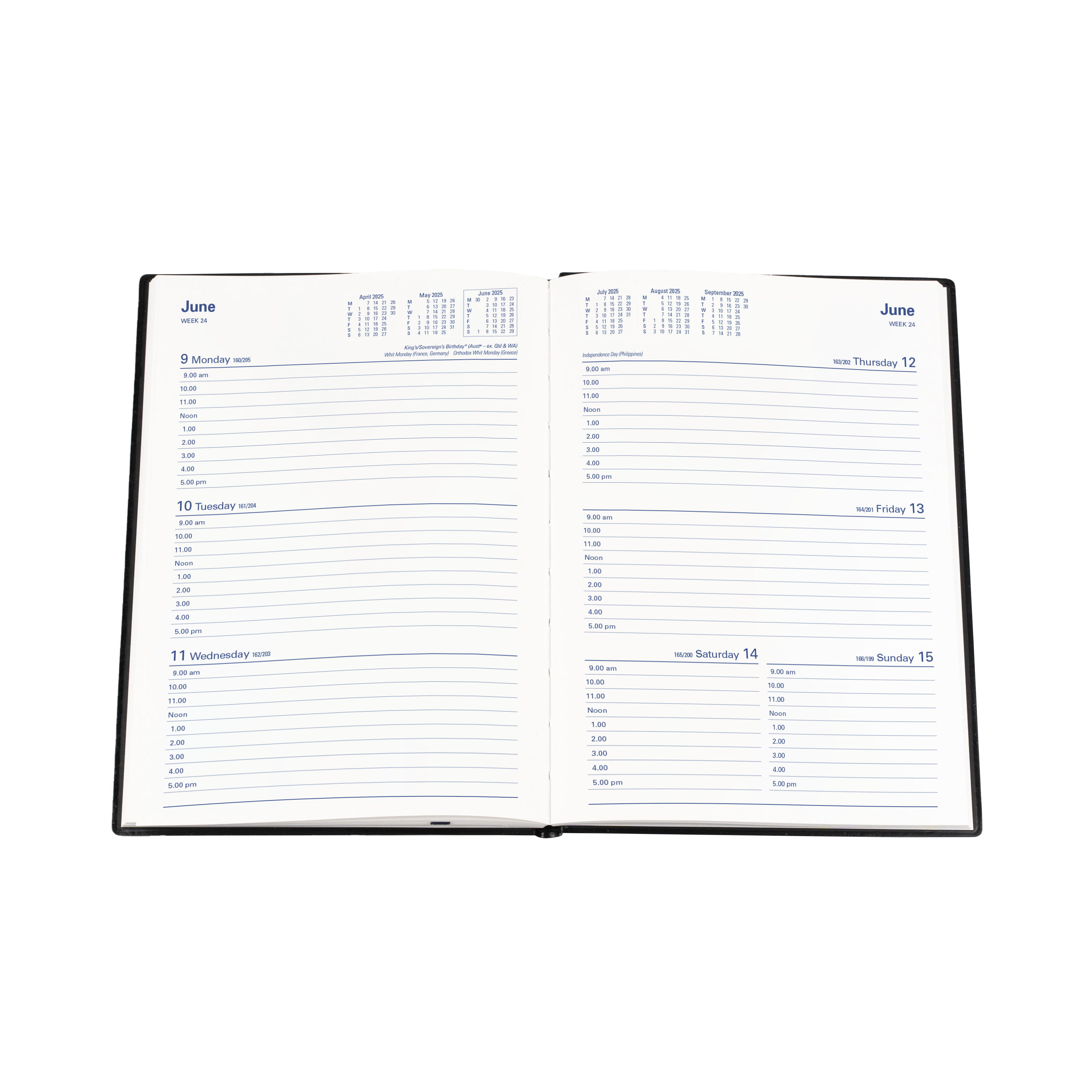 Belmont -A5 - Week-to-View - 2025 Calendar Year Diary/Planner