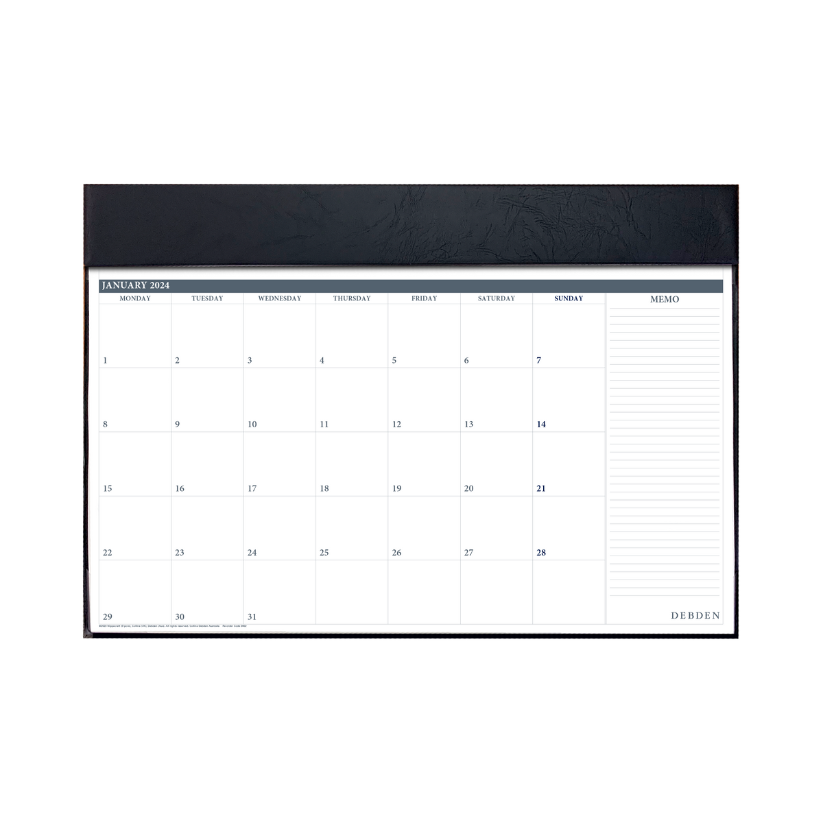 Debden Desktop Planner 2024 Month to View — Collins Debden