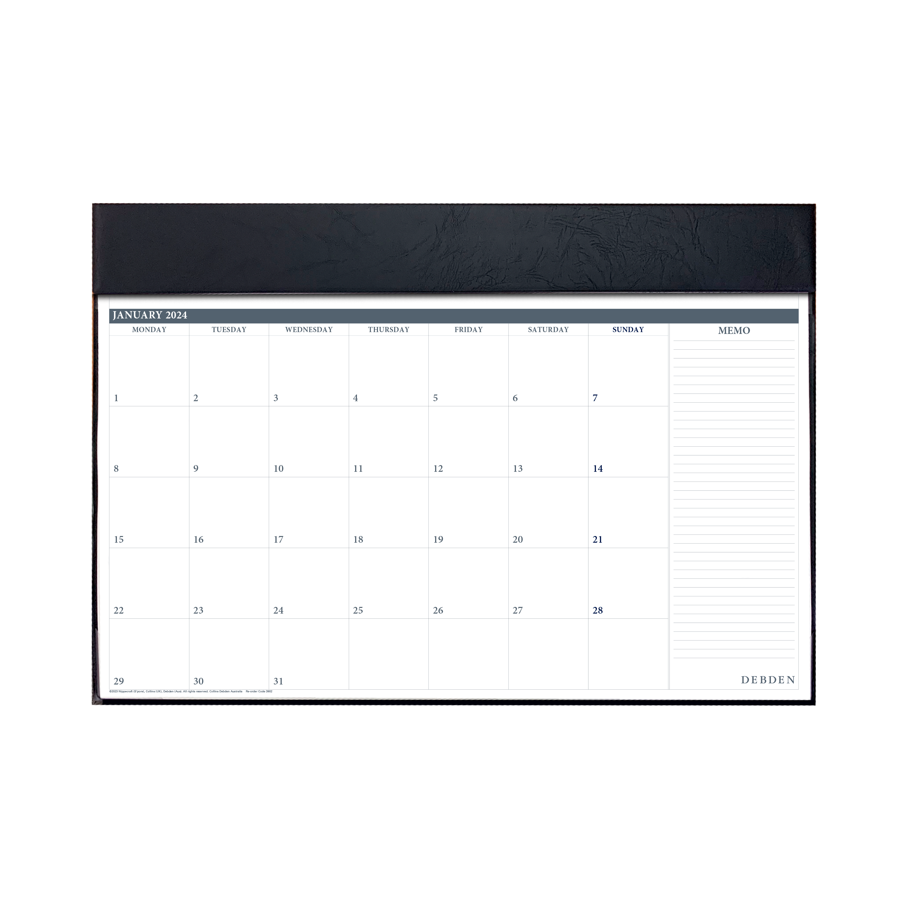 Desktop Planner 2024 - Month to View (382 x 540mm)