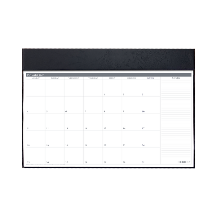 2027 Calendar Year Diary/Planner - 12 Month (h382 x w540mm) Month to View - Cardboard - Collins Desktop Planner Range