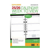 Collins - Day Planner 2025-2026 Financial Year Diary/Planner, Week to View, Desk (216x140mm) Refill